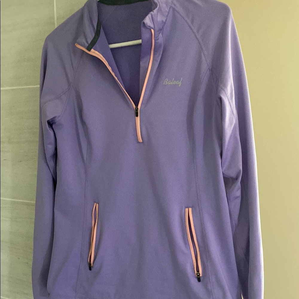 Baleaf Lavender Quarter-Zip Jacket with Peach Accents